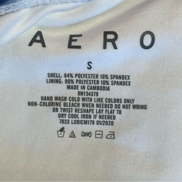 AEROPOSTALE 1 Piece Swimsuit in Blue and White tie dye Women's Small - Picture 10 of 10